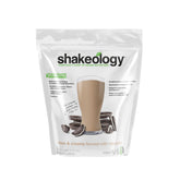 Shakeology Cookies Creamy protein powder bag showing vegan formula for meal replacement