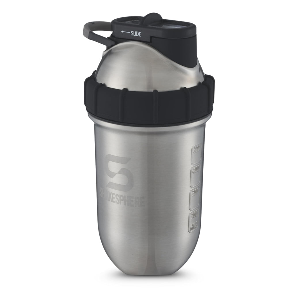 SHAKESPHERE stainless steel shaker bottle 24oz insulated keeps drinks hot for hours