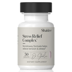 Shaklee Stress Relief Complex bottle front showing calm, ready-to-use daily supplement