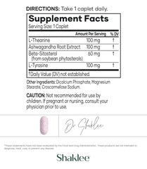 Shaklee Stress Relief Complex label details emphasizing natural ingredients for resilience