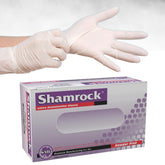 Shamrock latex exam gloves large 5mil powder-free full textured provide precise grip.