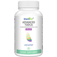 Sharoaid Tudca liver-support bottle with 60 vegan capsules for daily liver and digestion support