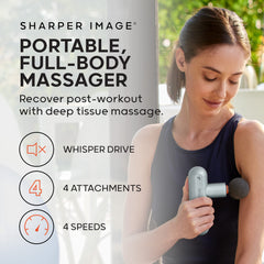 Sharper Image Powerboost Move attachments enable versatile, targeted massage.