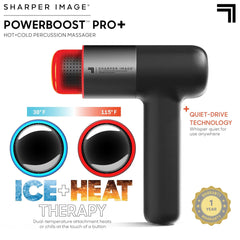 Sharper Image Powerboost Pro+ dual-temperature detail highlights hot and cold therapy options.