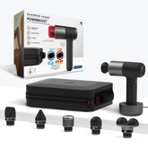 Sharper Image Powerboost Pro+ front view shows a compact massager for on-the-go relief.