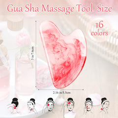 Sherr heart-shaped gua sha tool pink promotes circulation and relaxation.