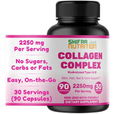 SHIFAA NUTRITION halal hydrolyzed collagen bottle for everyday beauty support.