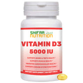 SHIFAA NUTRITION Vitamin D3 softgels bottle front for daily immune and bone support