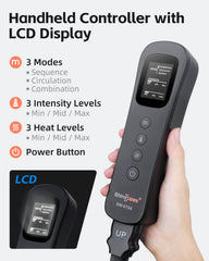SHINE WELL leg massager LCD display offers intuitive session feedback.