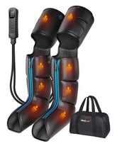 SHINE WELL leg massager wrap demonstrates full-leg coverage for improved circulation.