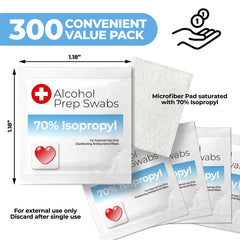 Shop Square alcohol prep pads in a home first-aid kit.