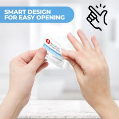 Shop Square portable wipes ideal for quick on-the-go cleaning.