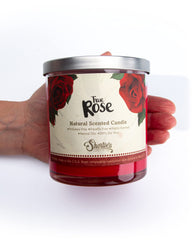 Shortie's True Rose natural soy wax delivers clean burn and strong fragrance.