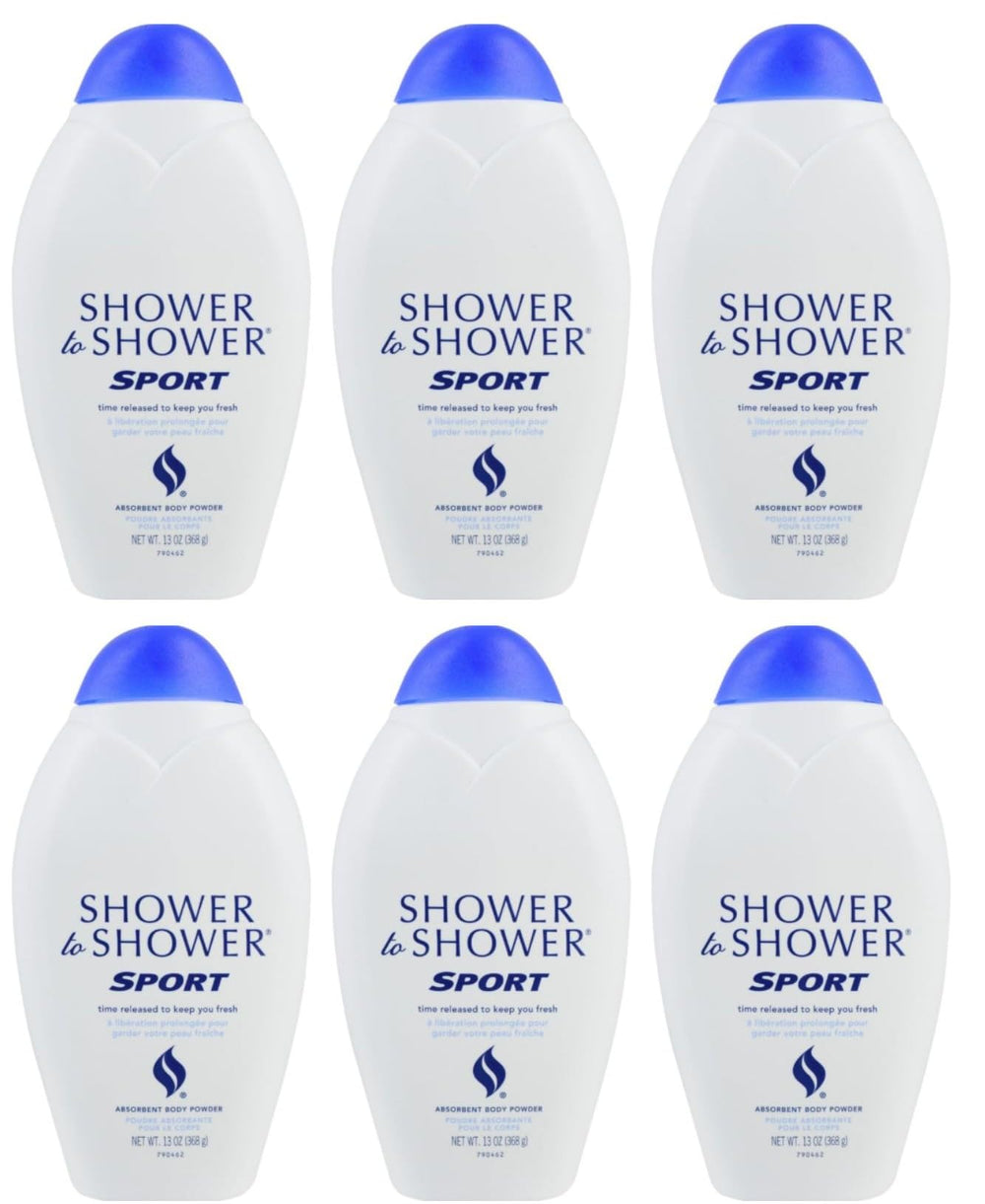 Shower To Shower Sport Powder bottle for quick post workout refreshment