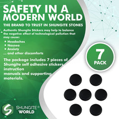 Shungite World adhesive stickers phones tablets shield against distractions