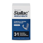 SIALLAC Muscle Health bottle on countertop for workout recovery