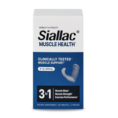 SIALLAC Muscle Health bottle on countertop for workout recovery