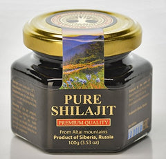Siberian Treasure Shilajit Resin pouring from spoon for easy use.