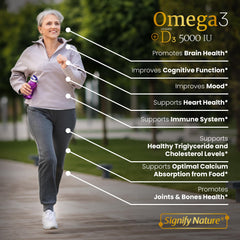 SIGNIFY NATURE Omega-3 label detail highlights purified oil and ratios