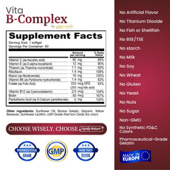 SIGNIFY NATURE VitaBComplex softgels closeup emphasizes easy-to-swallow capsules for daily use.