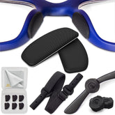 SIGONNA adhesive eyeglass nose pads close-up with black 1 mm silicone grip for secure wear