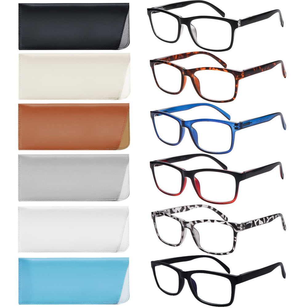 SIGVAN 6-pack reading glasses with blue light blocking for digital screen comfort