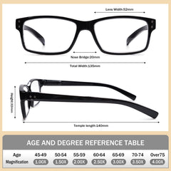 SIGVAN men's reading glasses with spring hinges for comfortable all-day wear