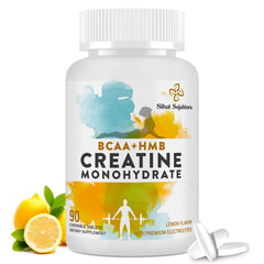 Sihat Sejahtera 8-in-1 creatine chew bottle for on-the-go workouts.