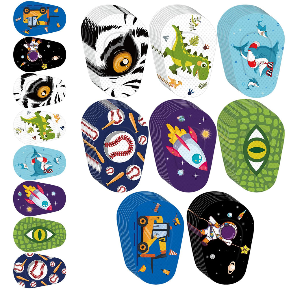 Siifert eye patch for kids with shark pattern blocks light for daytime comfort.