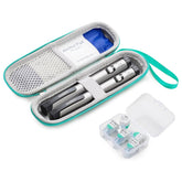 Sijidou estuche frío para insulina verde, ideal para transporte seguro en viaje.