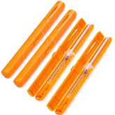 Estuche sijidou naranja para insulina con cierre seguro, ideal para viajar