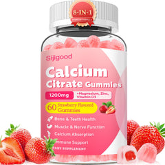 Sijigood Calcium Citrate Gummies 1200mg bottle for daily bone support.