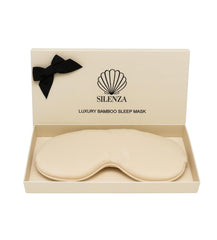 Silenza sleep mask in premium packaging, ideal for gifting.