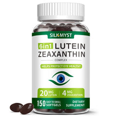 SILKMYST Lutein & Zeaxanthin softgels bottle front view for daily eye support