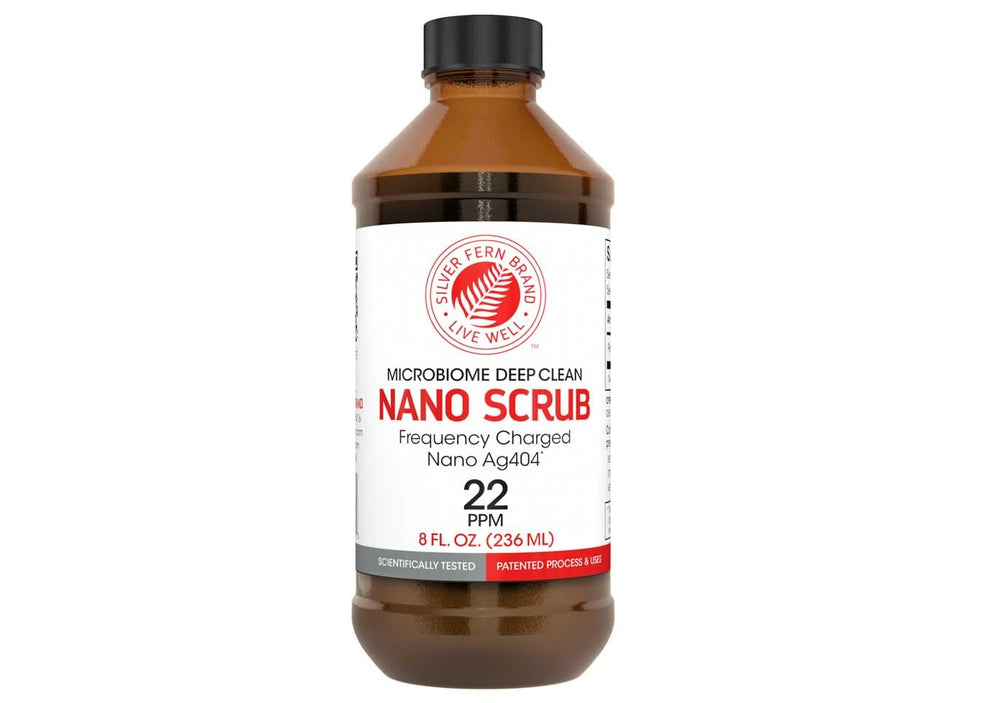 Silver Fern Nano Scrub bottle front view for daily use