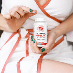Silver Fern Ultimate Probiotic bottle side label showcases vegan, allergen-free formulation