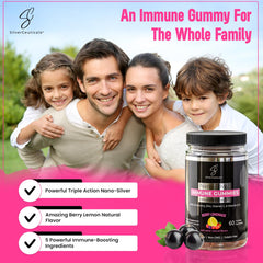 Nano colloidal silver gummy close-up for immune support