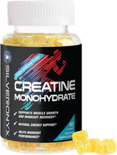 SilverOnyx Creatine Monohydrate Gummies lemon bottle boost energy and endurance.