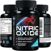 SilverOnyx extra strength nitric oxide bottle front supports intense workouts