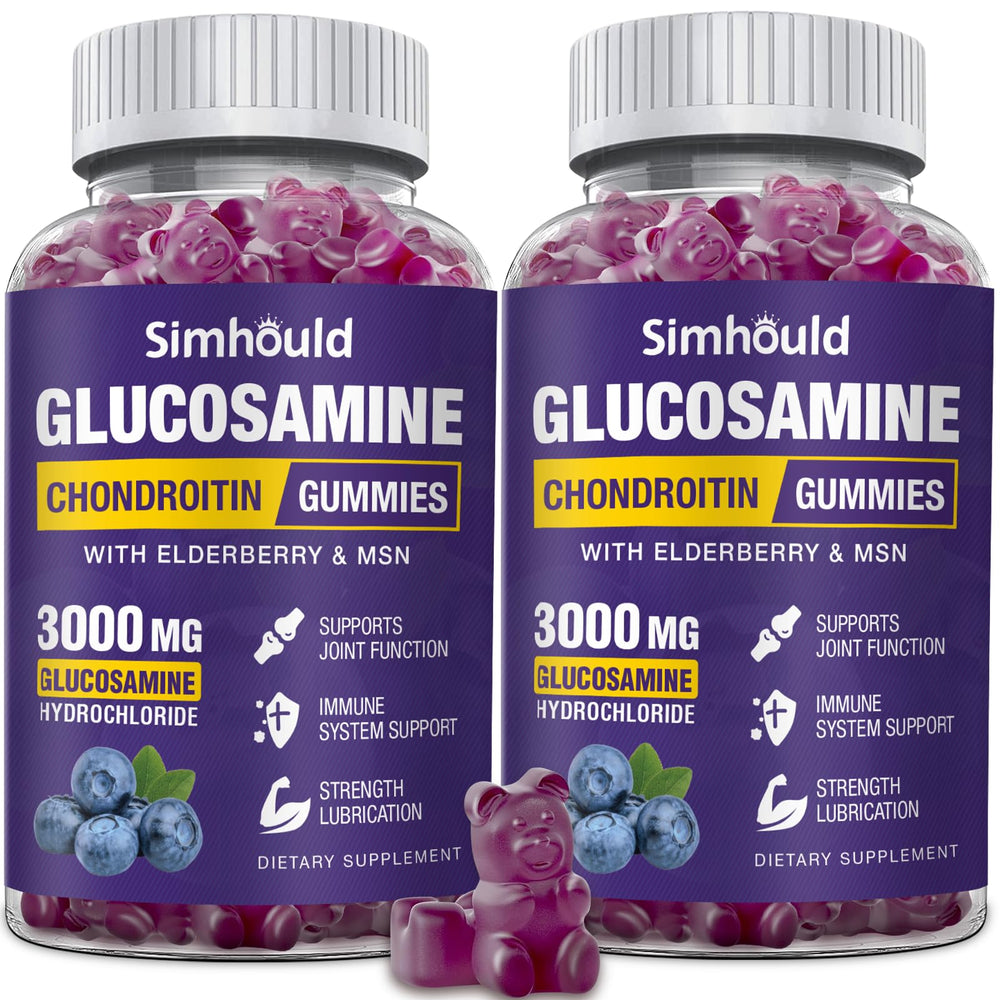 Simhould glucosamine chondroitin gummies bottle front for daily joint support.