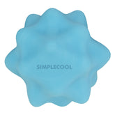 SimpleCool small spiky massage ball blue viewed from top for focused trigger point relief.