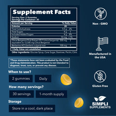 Simpli Citrus Bergamot Gummies with Berberine close-up highlights the heart health benefits.