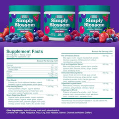 Simply Blossom greens scoop for easy measurement in smoothies or water