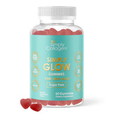 Simply Glow bottle with vegan gummies for daily beauty support.
