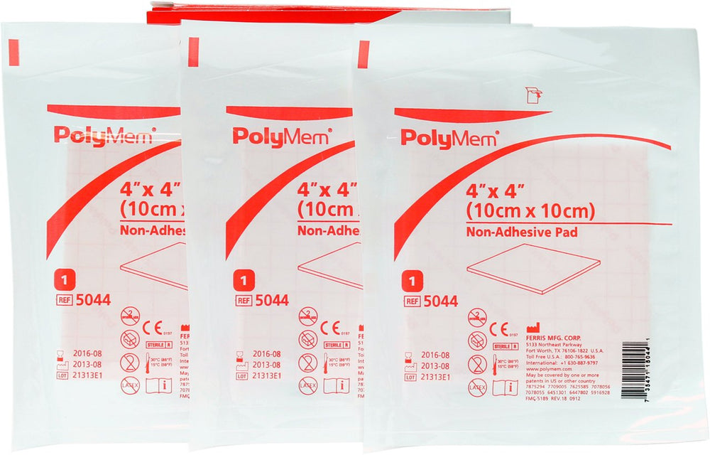 Simply Natural PolyMem 4x4 non-adhesive wound dressing for moist wound healing and gentle cleansing