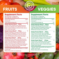 Simply Nature's Pledge capsules closeup highlights whole‑food ingredients