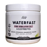 Simply Primal Waterfast bottle with lemon-lime flavor for keto hydration on the go.