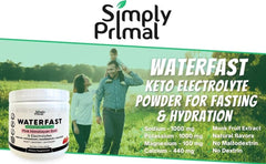Simply Primal Waterfast shaker cap shows easy mixing on the go.