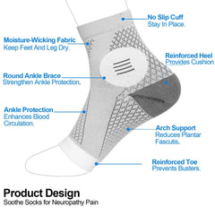 SINBOUNBOUN diabetic open-toe foot sleeves in lightweight compression
