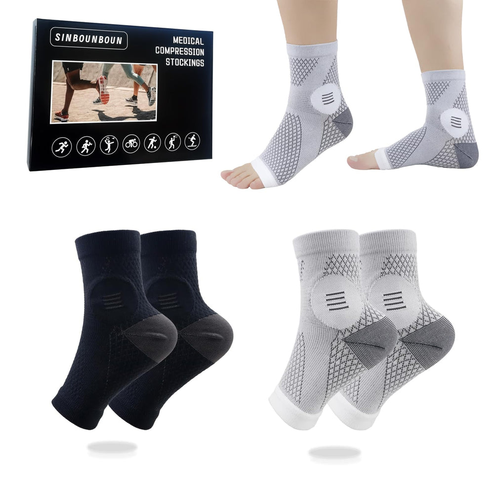 Medias SINBOUNBOUN en colores mixtos ofrecen soporte específico para neuropatía y confort diario.